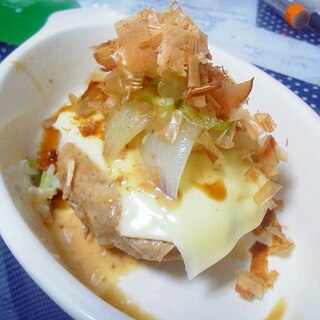 チーズおかかon☆和風豆腐ハンバーグ☆